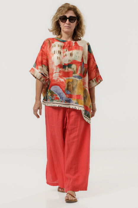 Pantaloni In Rosu Corai Shopika - Stil Confort