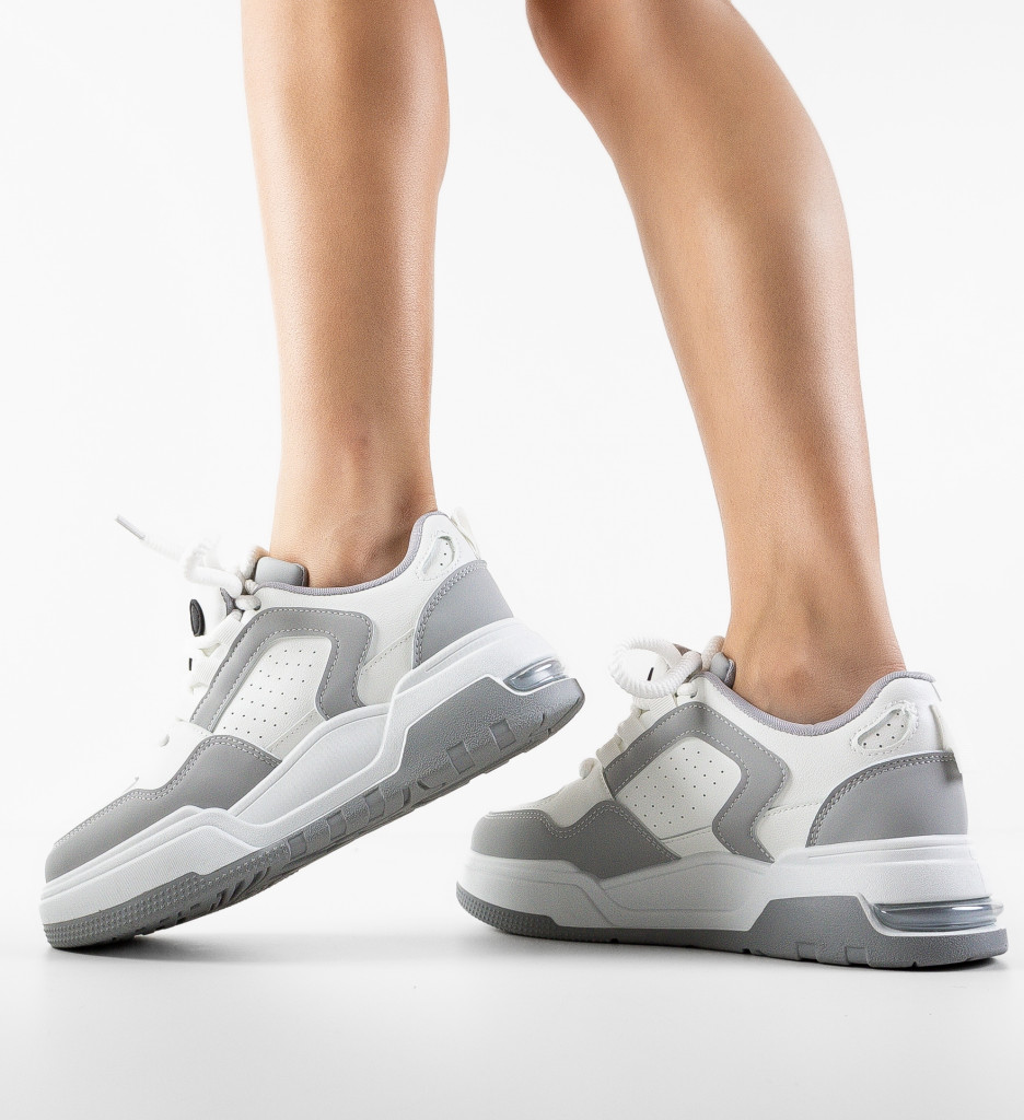 Sneakers Dama Asfie Gri - Confort și Stil - imagine 2