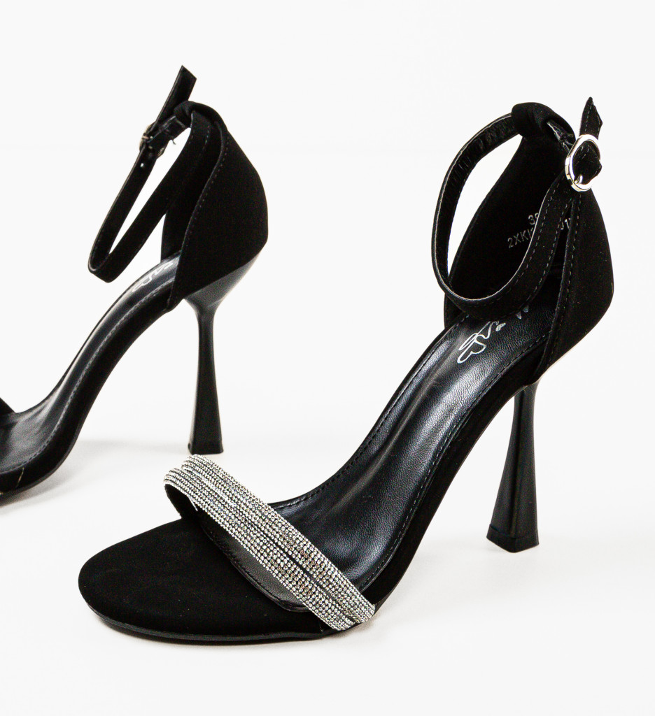 Sandale Toc Seoul Negre | Eleganță și Stil - imagine 6