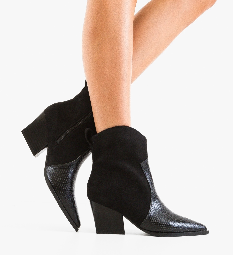 Botine Brebly Negre - Eleganță și Confort - imagine 3
