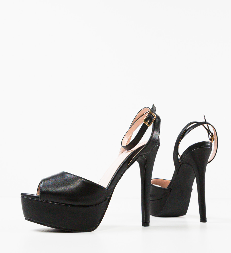 Sandale Toc Thyrza Negre | Eleganță Asigurată - imagine 11