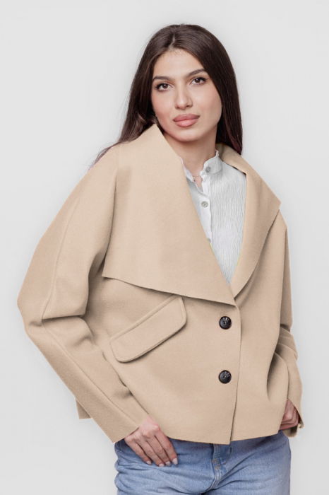 Jacheta Oversize Bej Shopika | Stil Urban