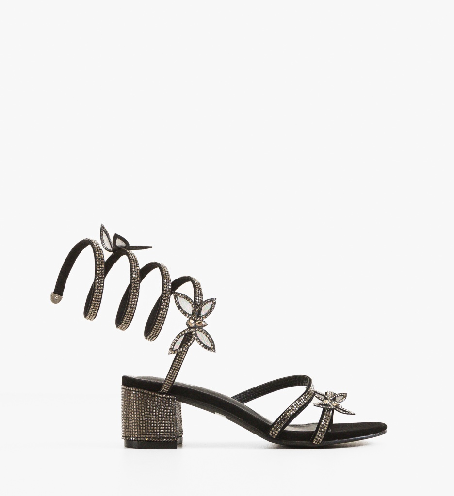 Sandale cu Toc Margret Negre | Eleganță - imagine 3