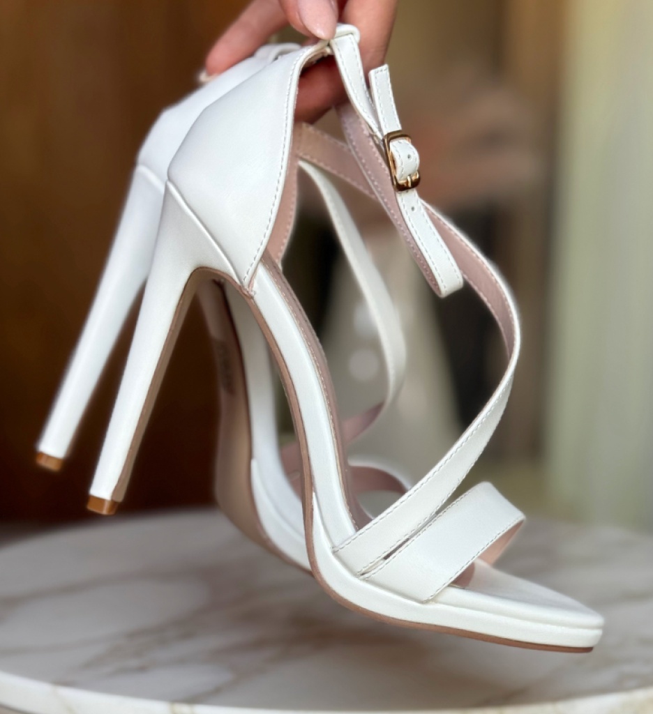 Sandale cu Toc Jova Albe | Eleganță - imagine 3