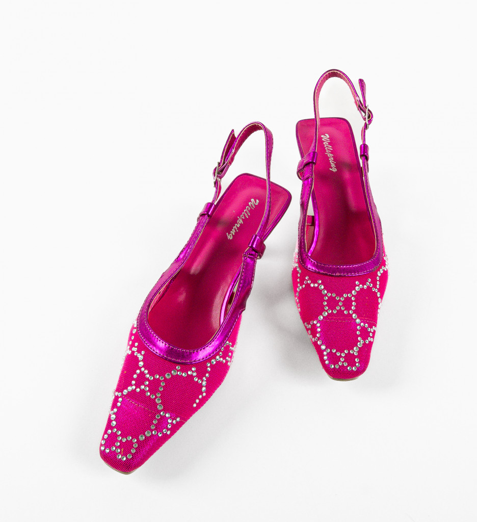 Pantofi Dama Fuchsia cu Model Pete Eleganți - imagine 7