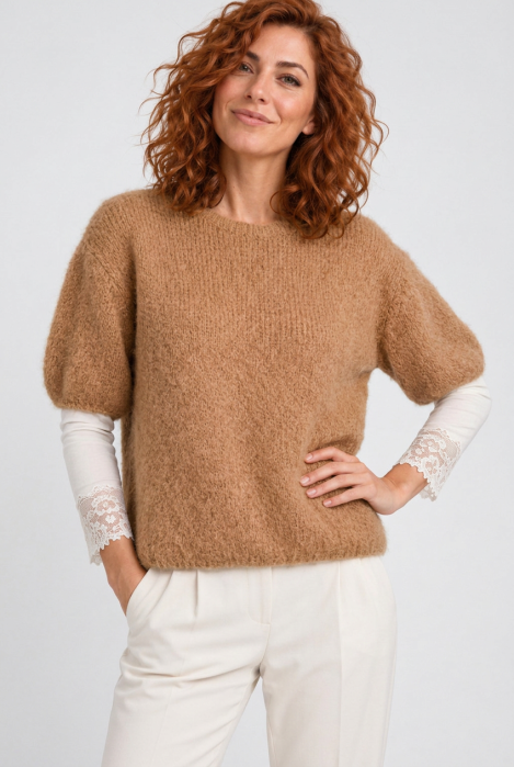 Pulover Mohair Camel Shopika | Design Elegant - imagine 2