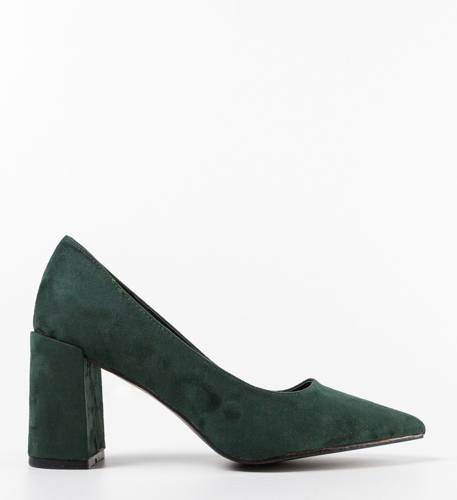 Pantofi Millington Verzi Eleganți cu Toc - imagine 5