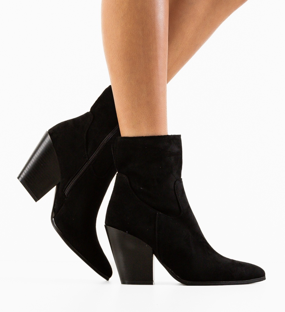 Botine Dama Eirian Negre | Eleganță și Stil - imagine 3