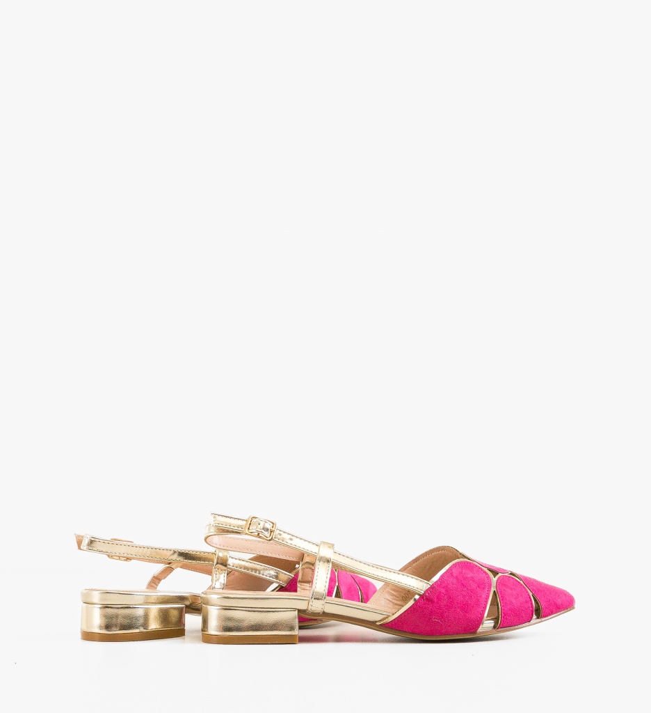 Pantofi dama Xquenda Fuchsia cu toc elegant - imagine 6