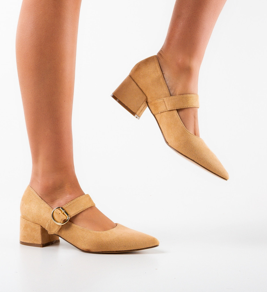 Pantofi cu toc Carole Camel | Eleganta pentru orice ocazie - imagine 2