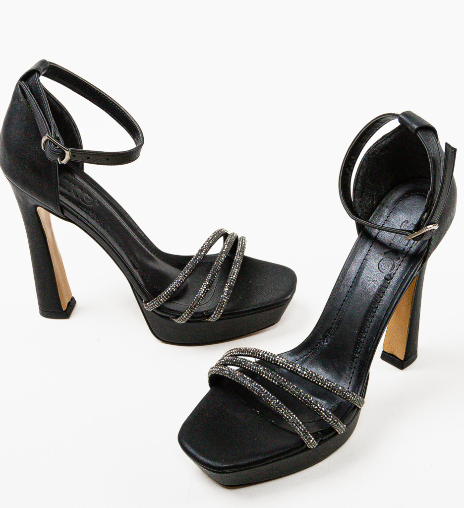 Sandale Hana Negre 2 | Eleganță și Stil - imagine 4