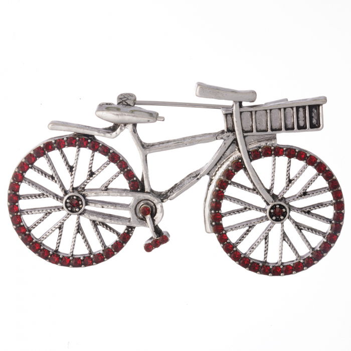Brosa Bicicleta Argintie Shopika - Eleganță Redusă