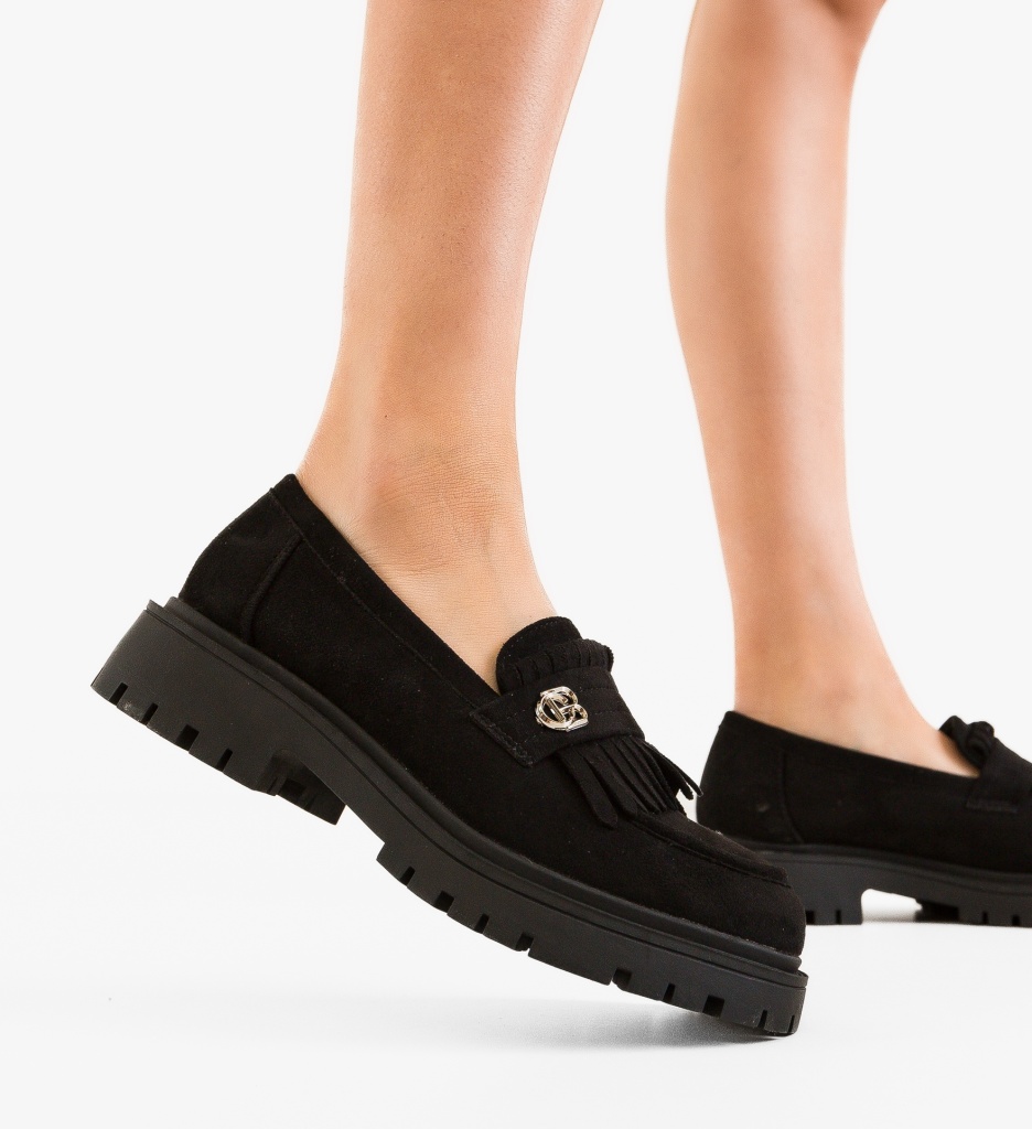 Pantofi Casual Dama Obyne Negri | Confort & Stil