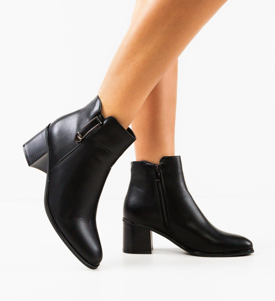 Botine Mahdi Negre - Eleganță și Stil - imagine 3