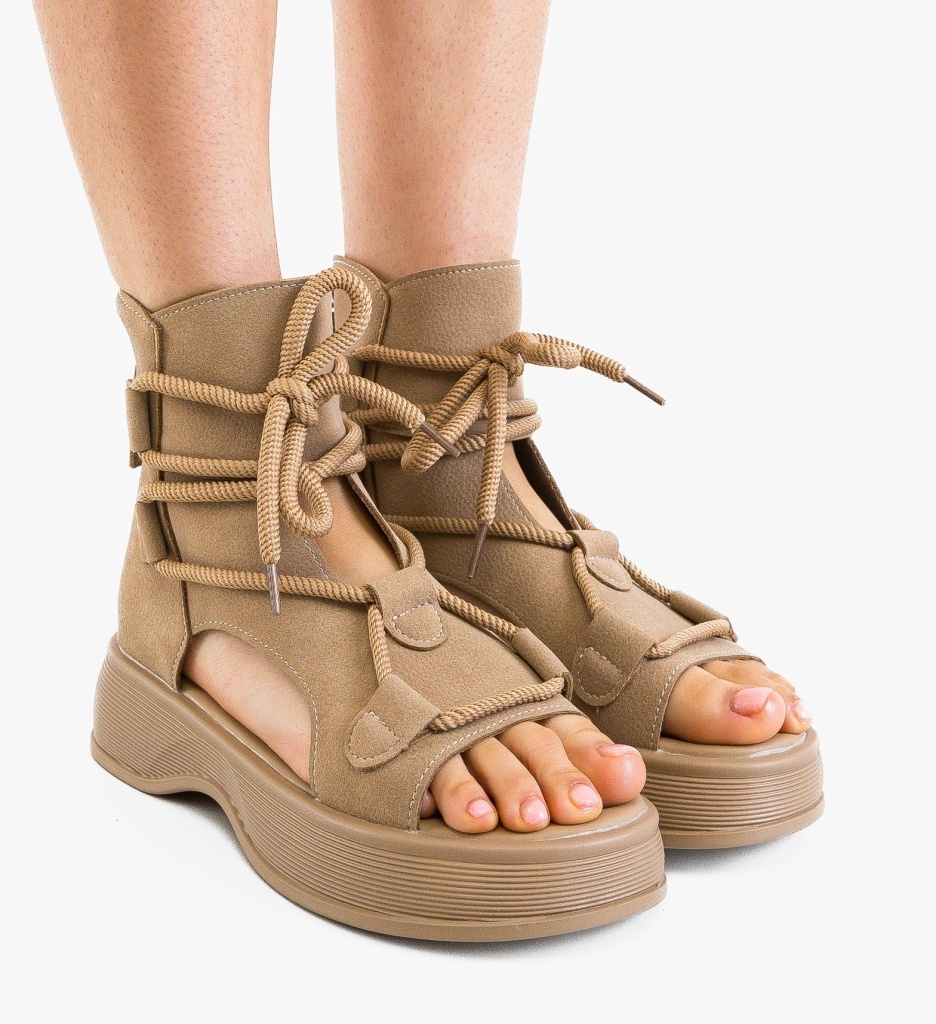 Sandale Dama Manye Khaki – Confort și Stil Casual