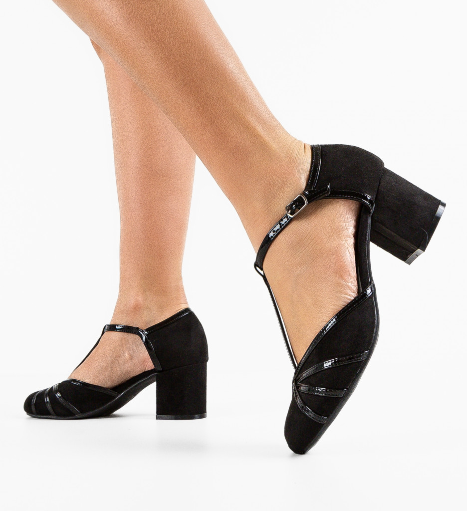 Pantofi cu Toc Nguyen Negri - Eleganță la Fiecare Pas - imagine 2