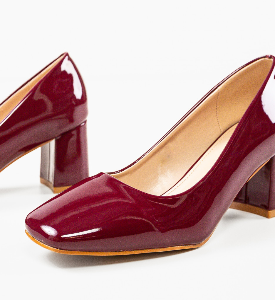 Pantofi Dama Phelps Grena | Toc Elegant si Comod - imagine 7