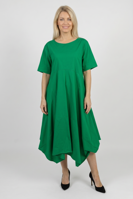 Rochie Midi Oversize Bumbac Verde Shopika