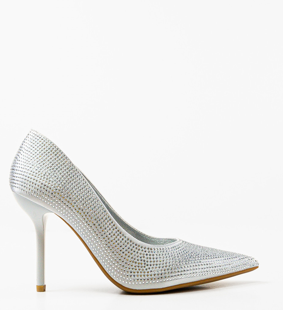 Pantofi Dama Maritta Argintii | Eleganță Asigurată - imagine 4
