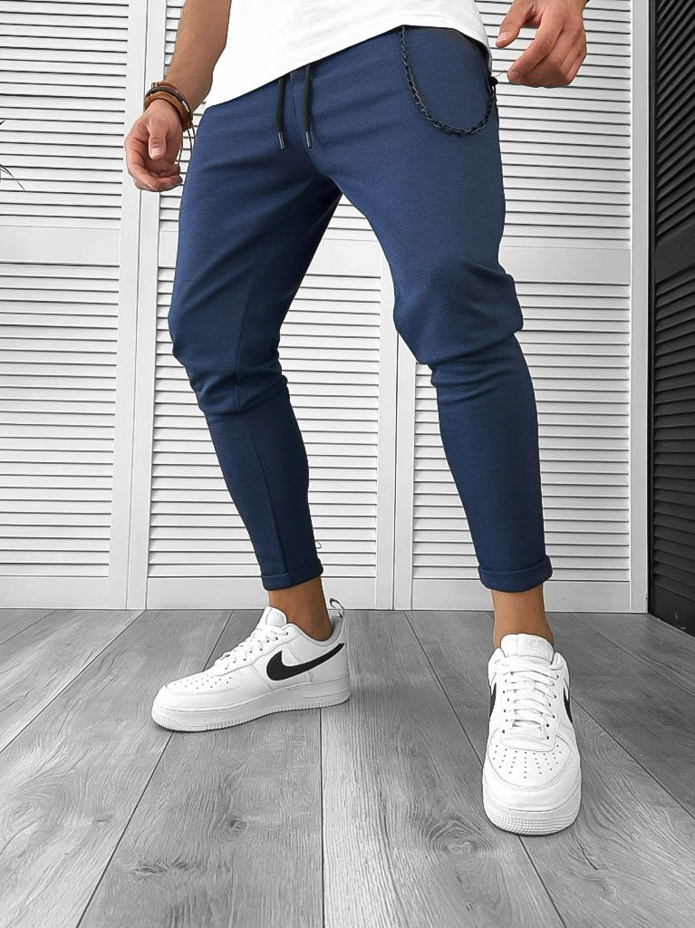 Pantaloni Trening Bleumarin Conici
