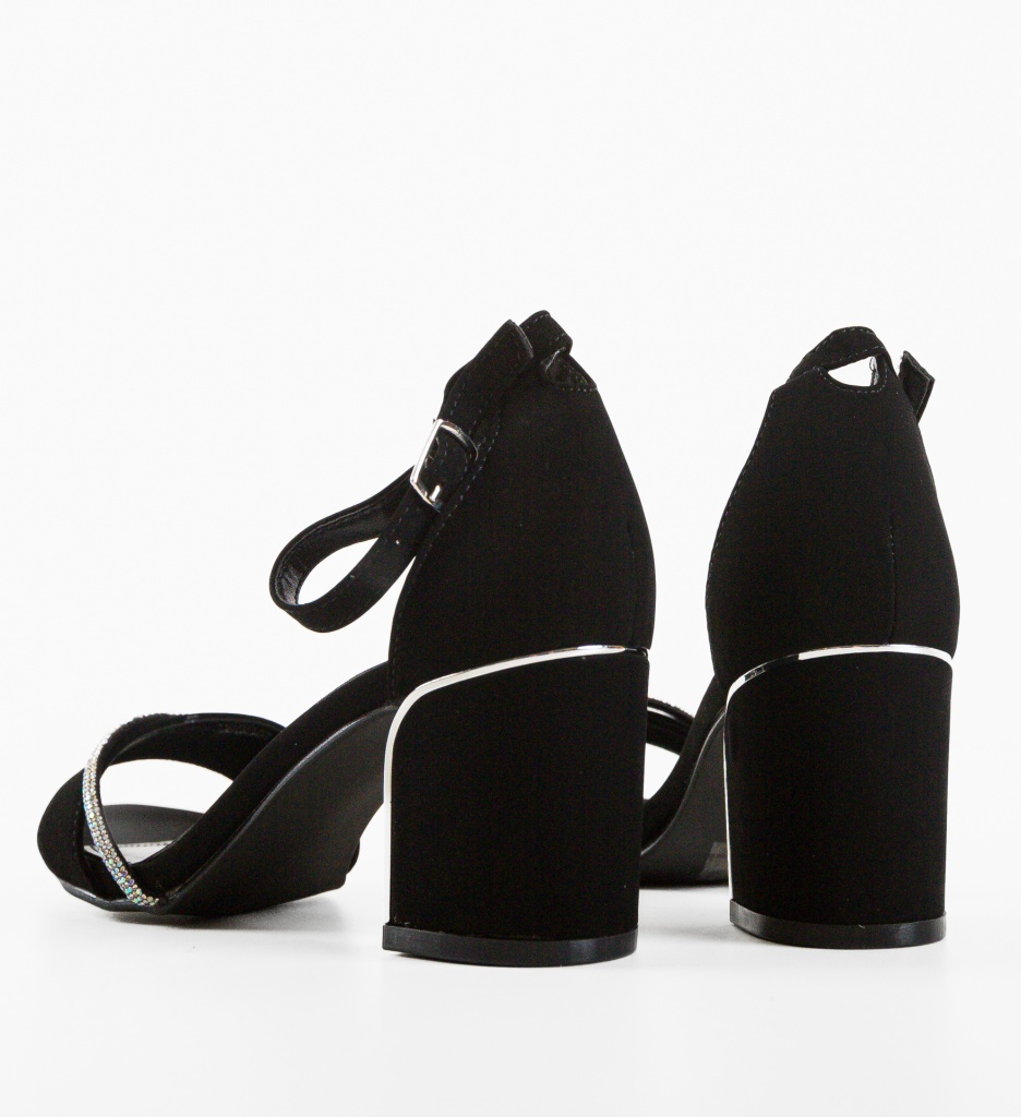Sandale cu Toc Negre Lasgun - Eleganță și Stil - imagine 4