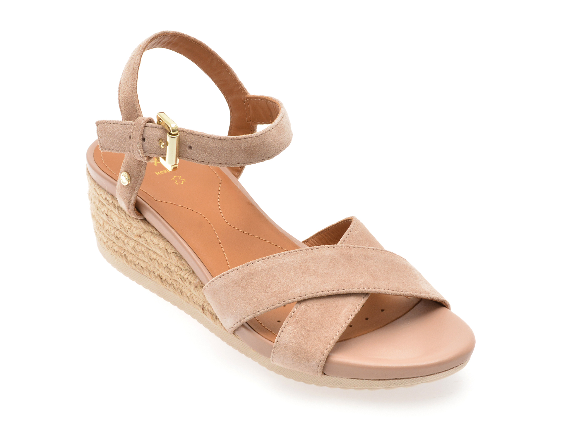 Sandale GEOX Nude din Piele Întoarsă - Confort Premium