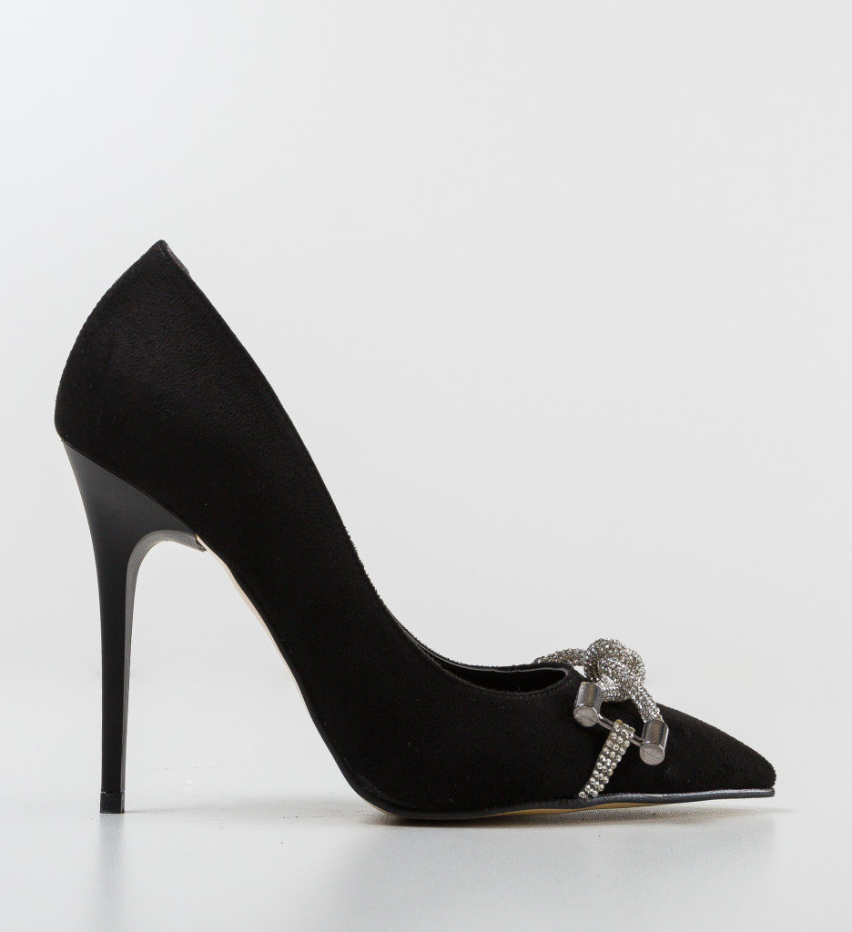 Pantofi cu Toc Limoncello Negri | Eleganță - imagine 4