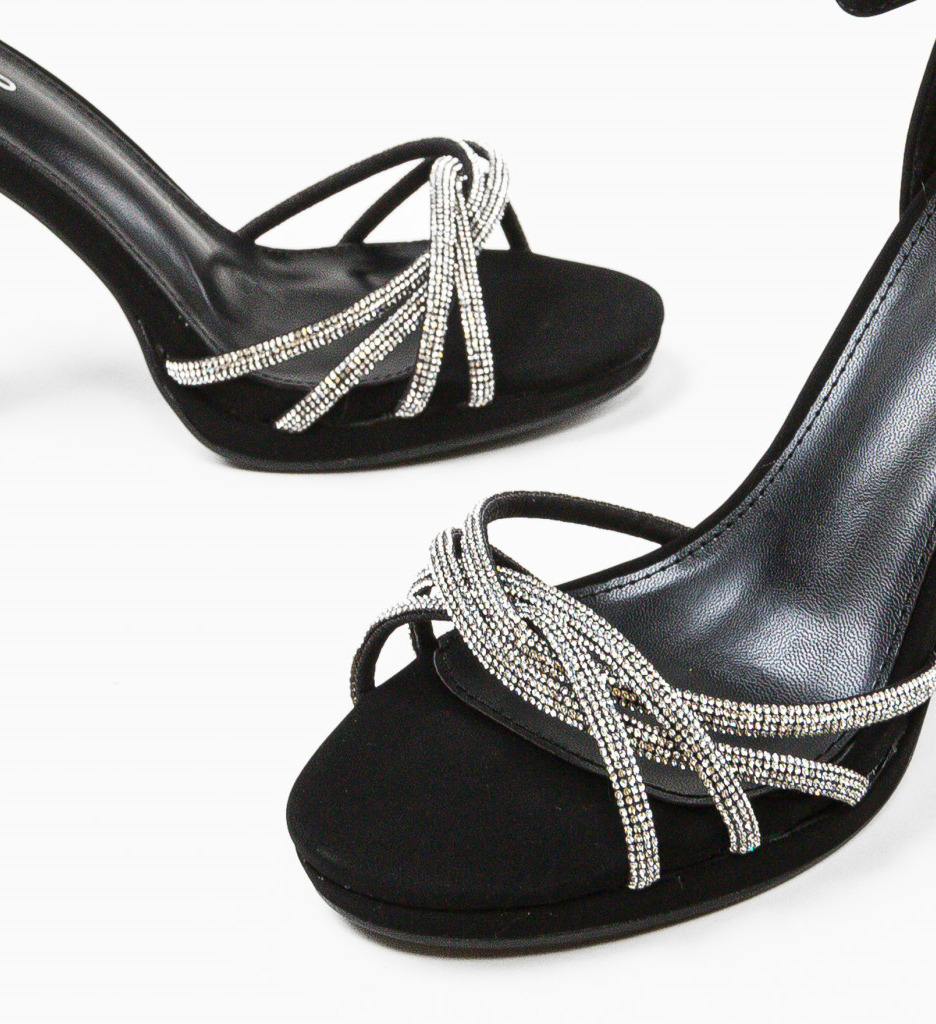 Sandale cu toc Christine Negre | Eleganță și Stil - imagine 8