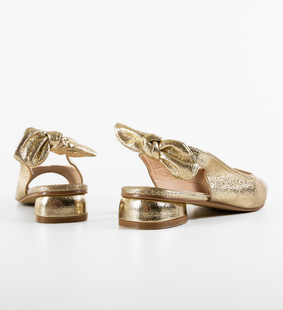 Sandale cu toc Wojc Aurii - Eleganță și Stil - imagine 6