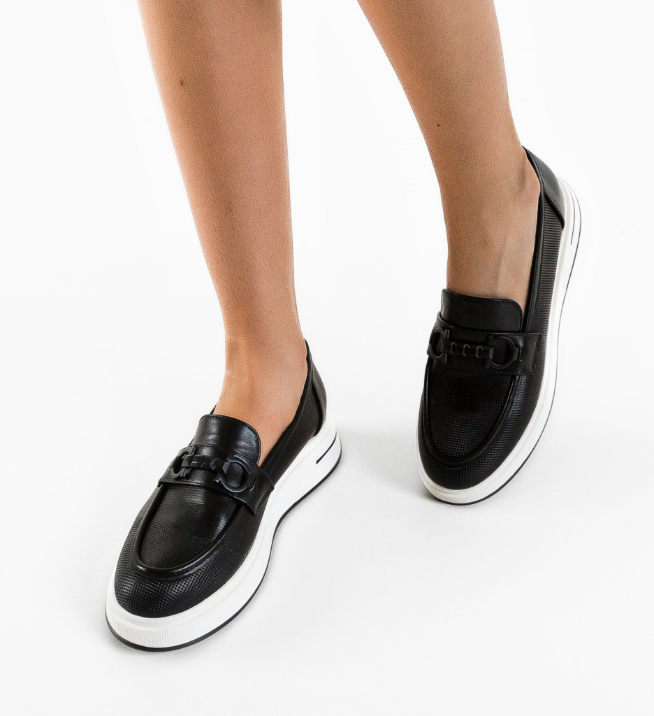 Pantofi Casual Kores Negri | Confort și Stil - imagine 3