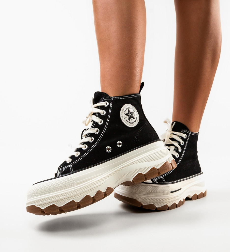 Sneakers Dama Puss Negri | Confort & Stil - imagine 3
