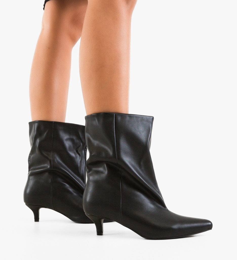 Botine Cow Negre 2 Depurtat - Eleganță și Confort