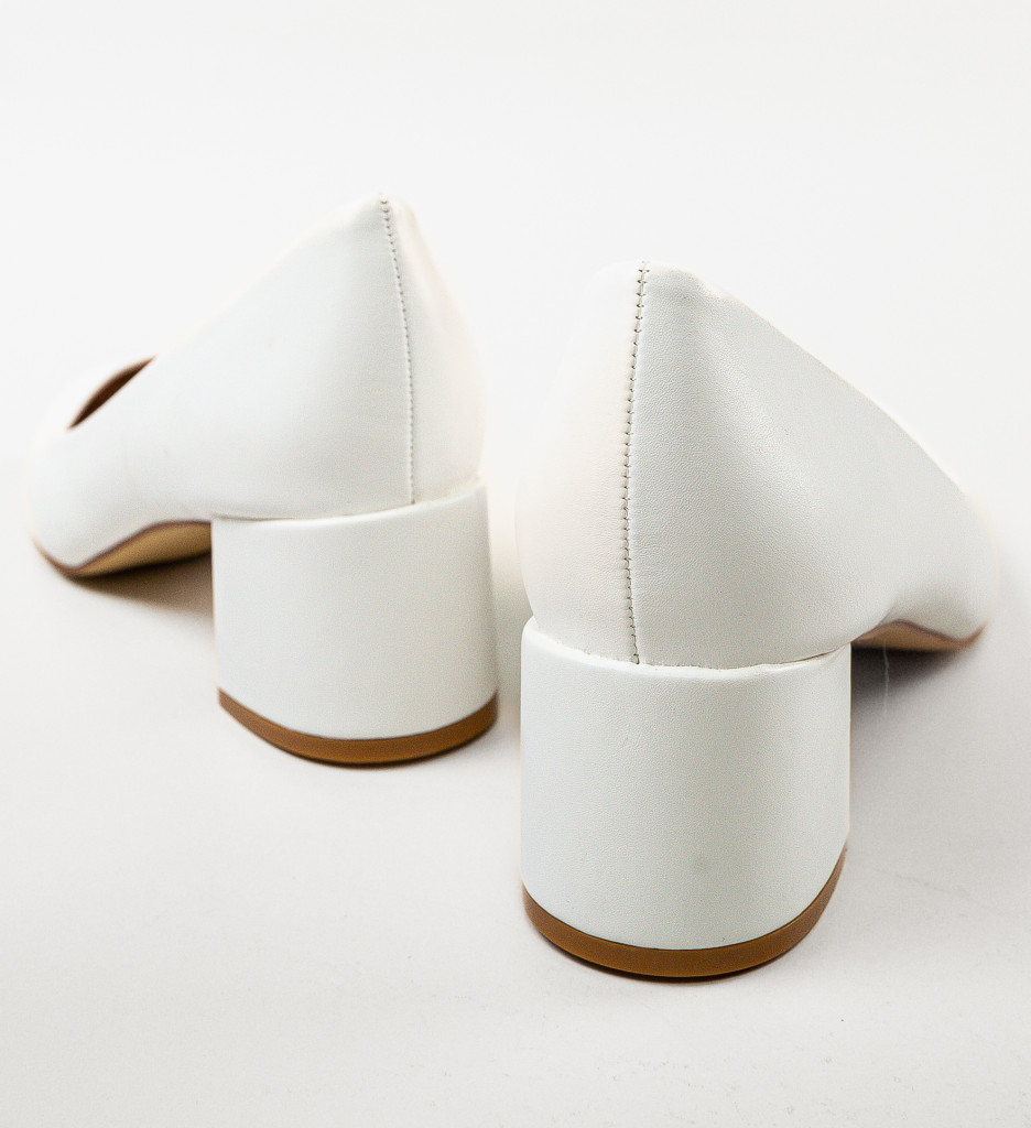 Pantofi Bubay Albi cu Toc - Eleganță și Stil - imagine 8