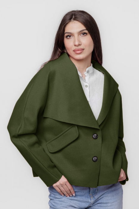 Jacheta Oversize Kaki Shopika | Stil Modern