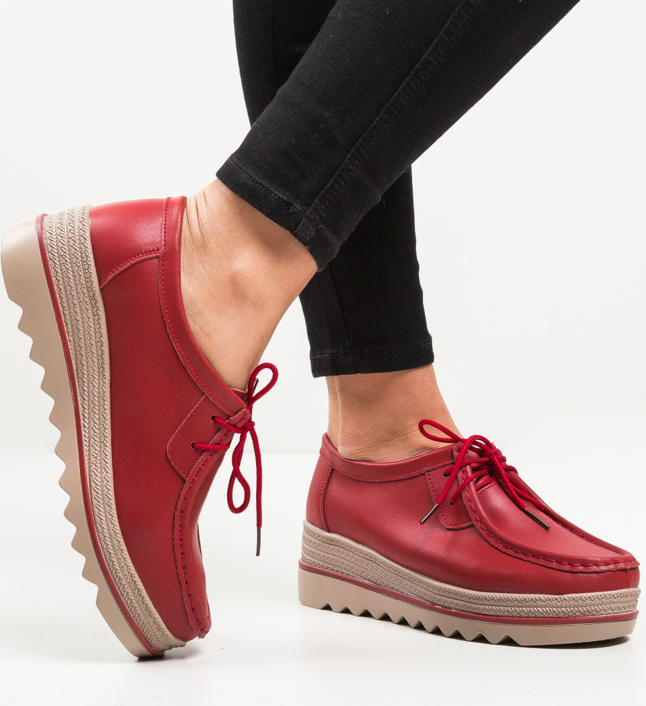 Pantofi Casual SAG Roșii | Stil și Confort - imagine 3