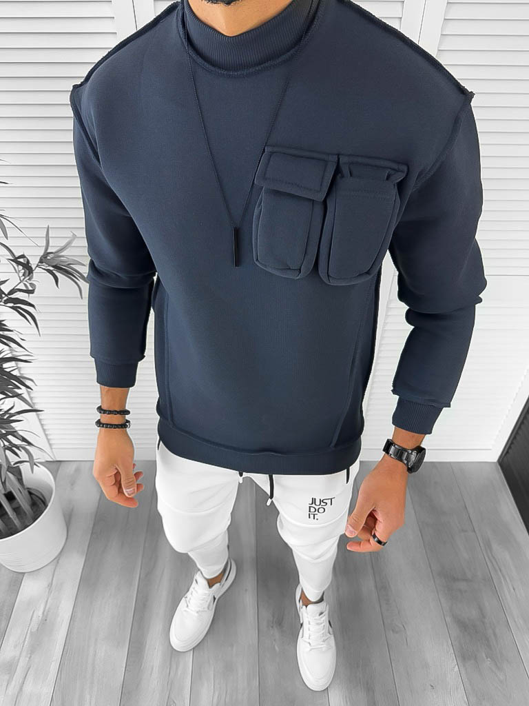 Hanorac Slim Fit Bleumarin Barbati