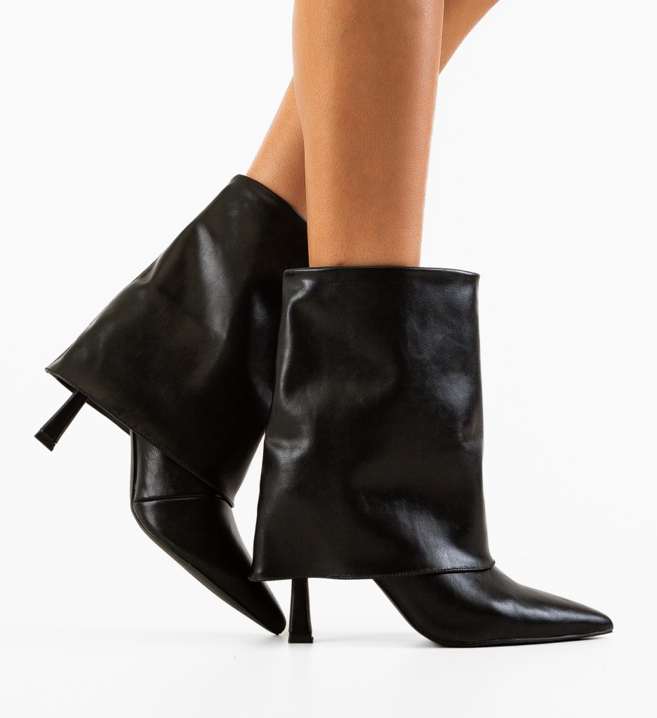 Botine Dama Kanel Negre | Eleganță și Stil - imagine 3