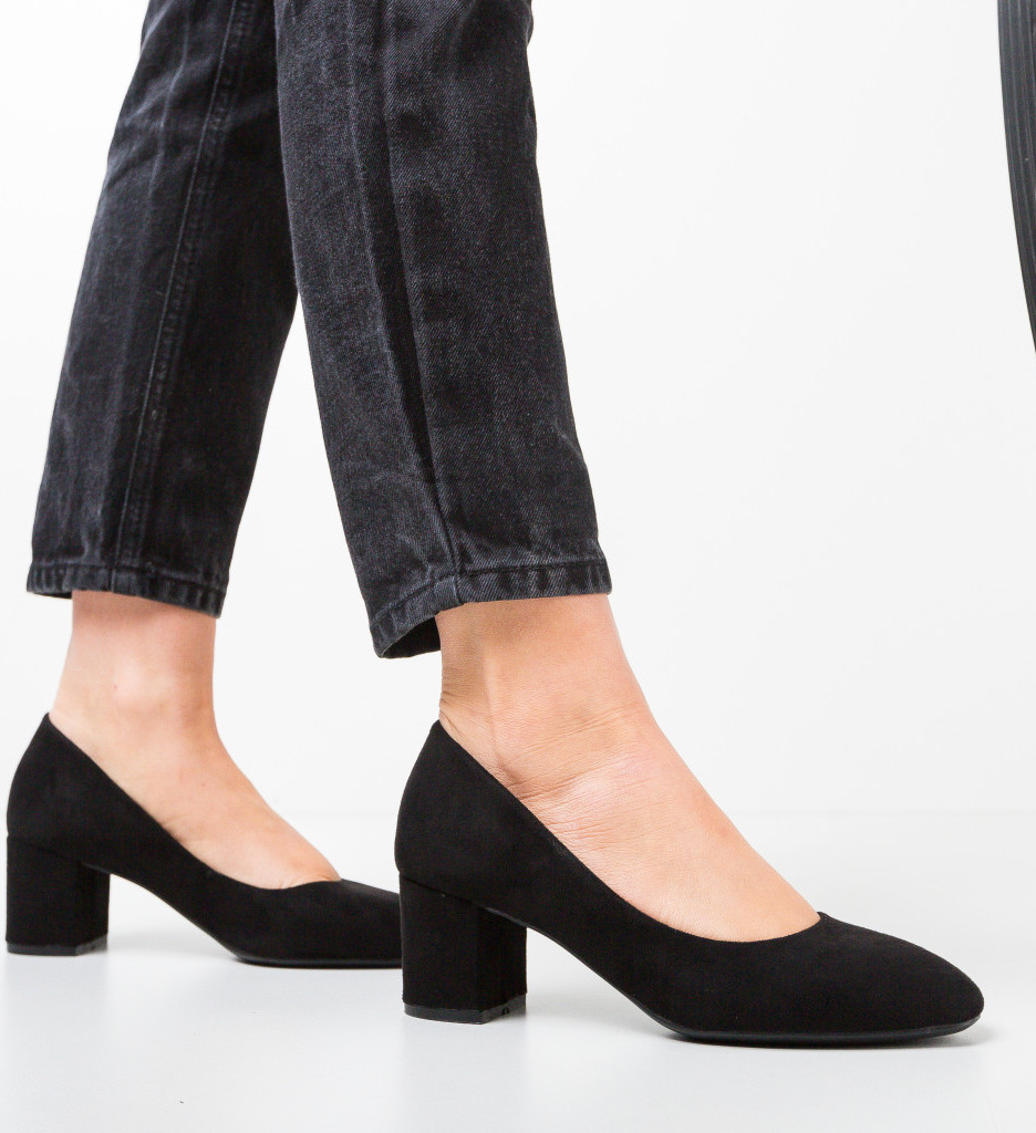 Pantofi Dalex Negri cu Toc Eleganți | Dalex - imagine 3