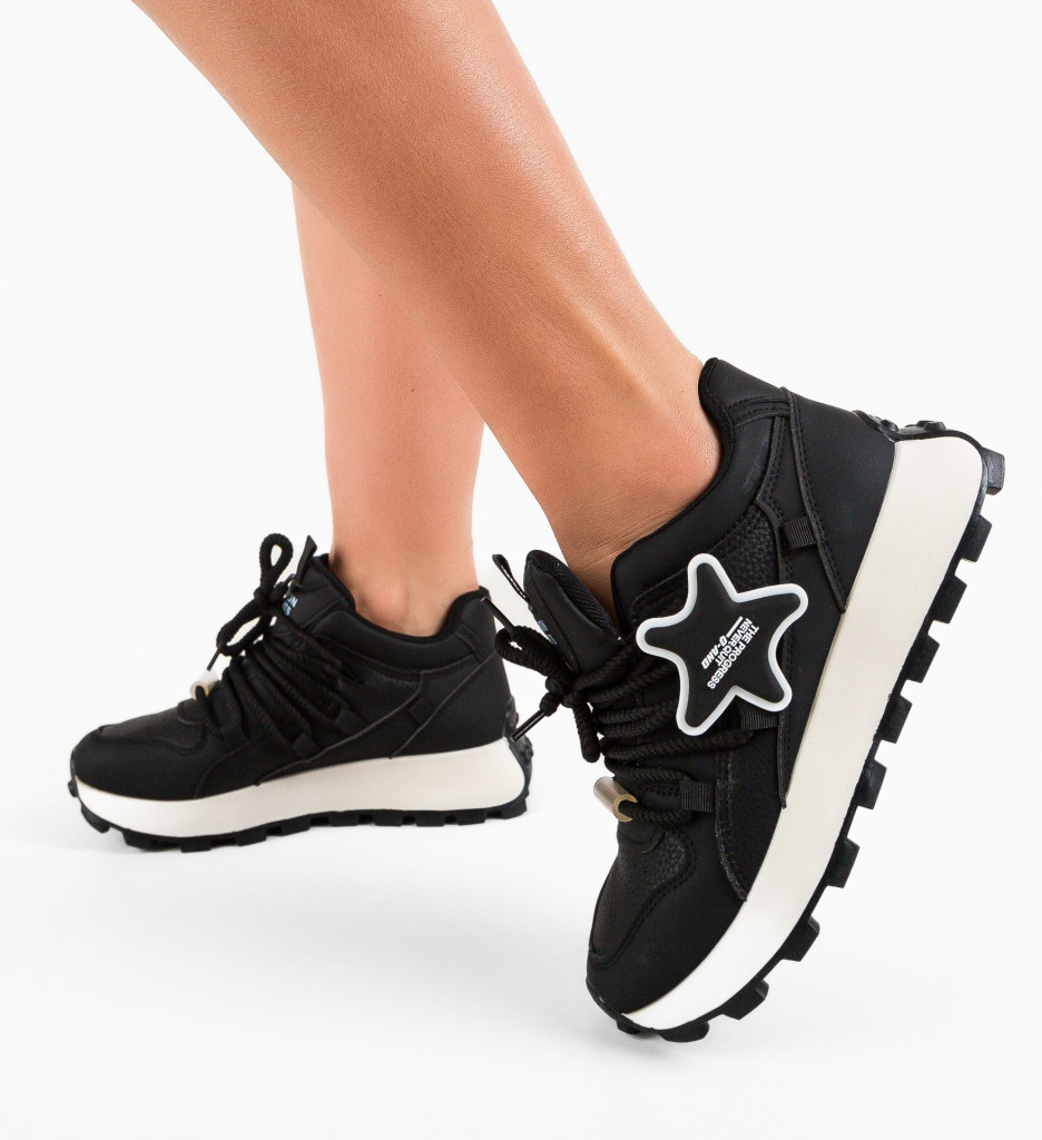 Sneakers Dama Starko Negri | Confort și Stil Urban