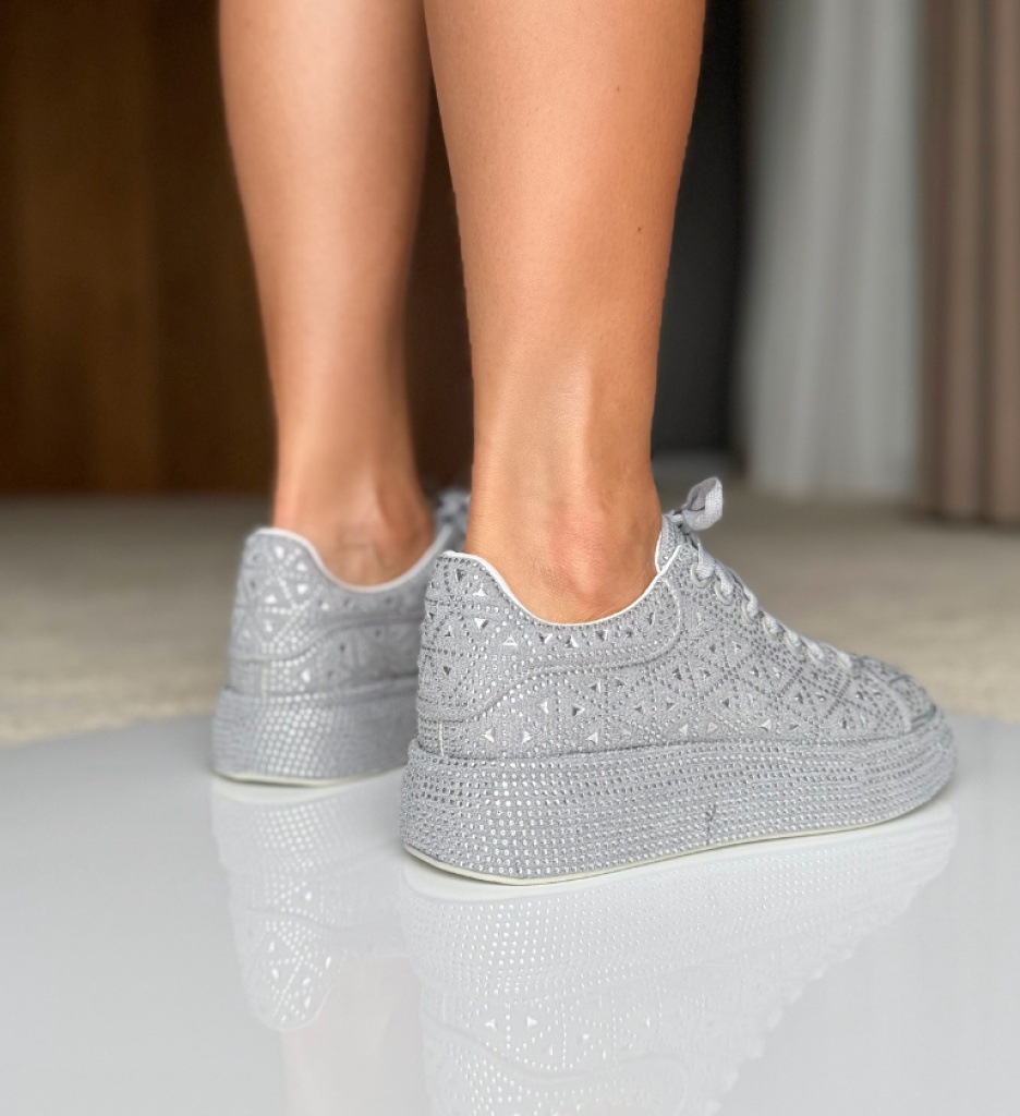 Sneakers Dama Renne Gri - Confort Sport - imagine 2