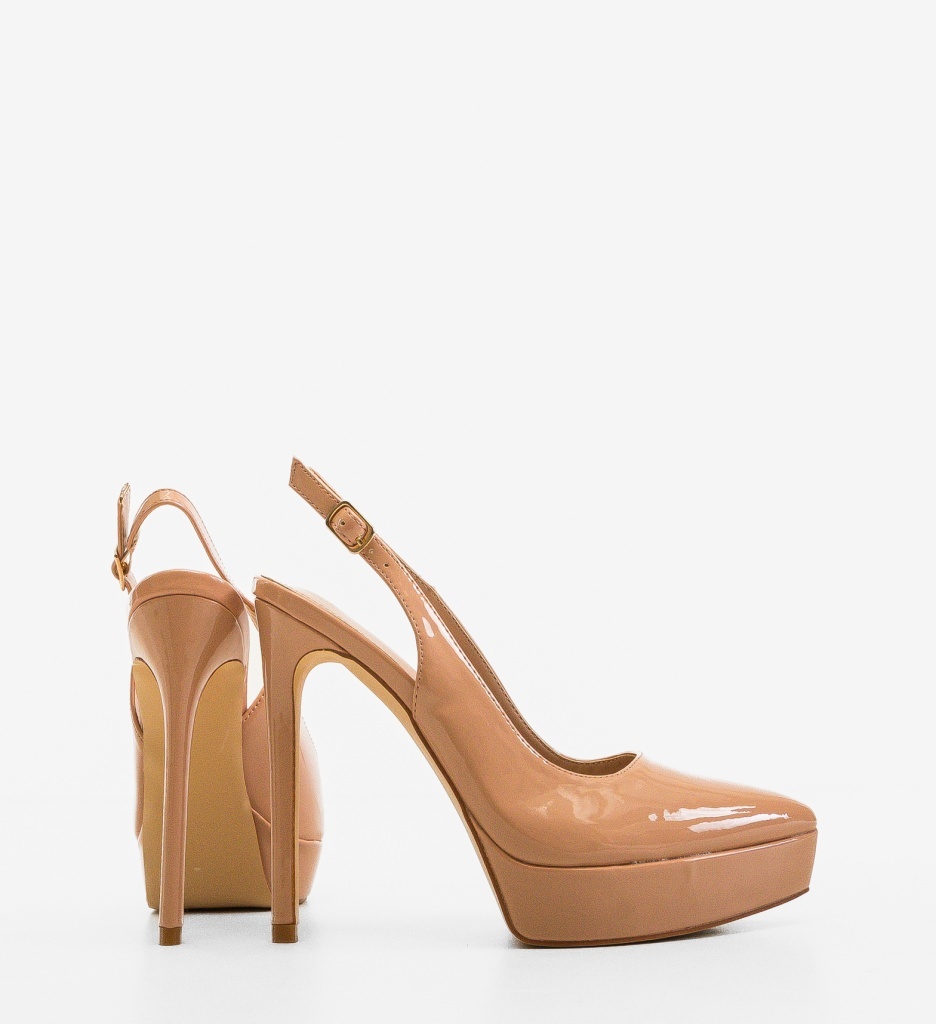 Pantofi Toc Nude Uyby Depurtat | Eleganță - imagine 6