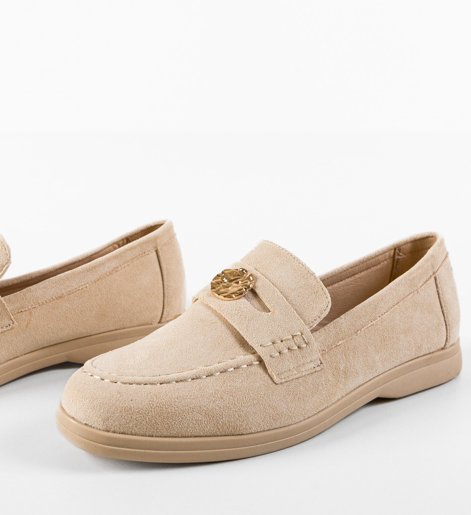 Pantofi Casual Dama Citrin Bej Confort - imagine 5