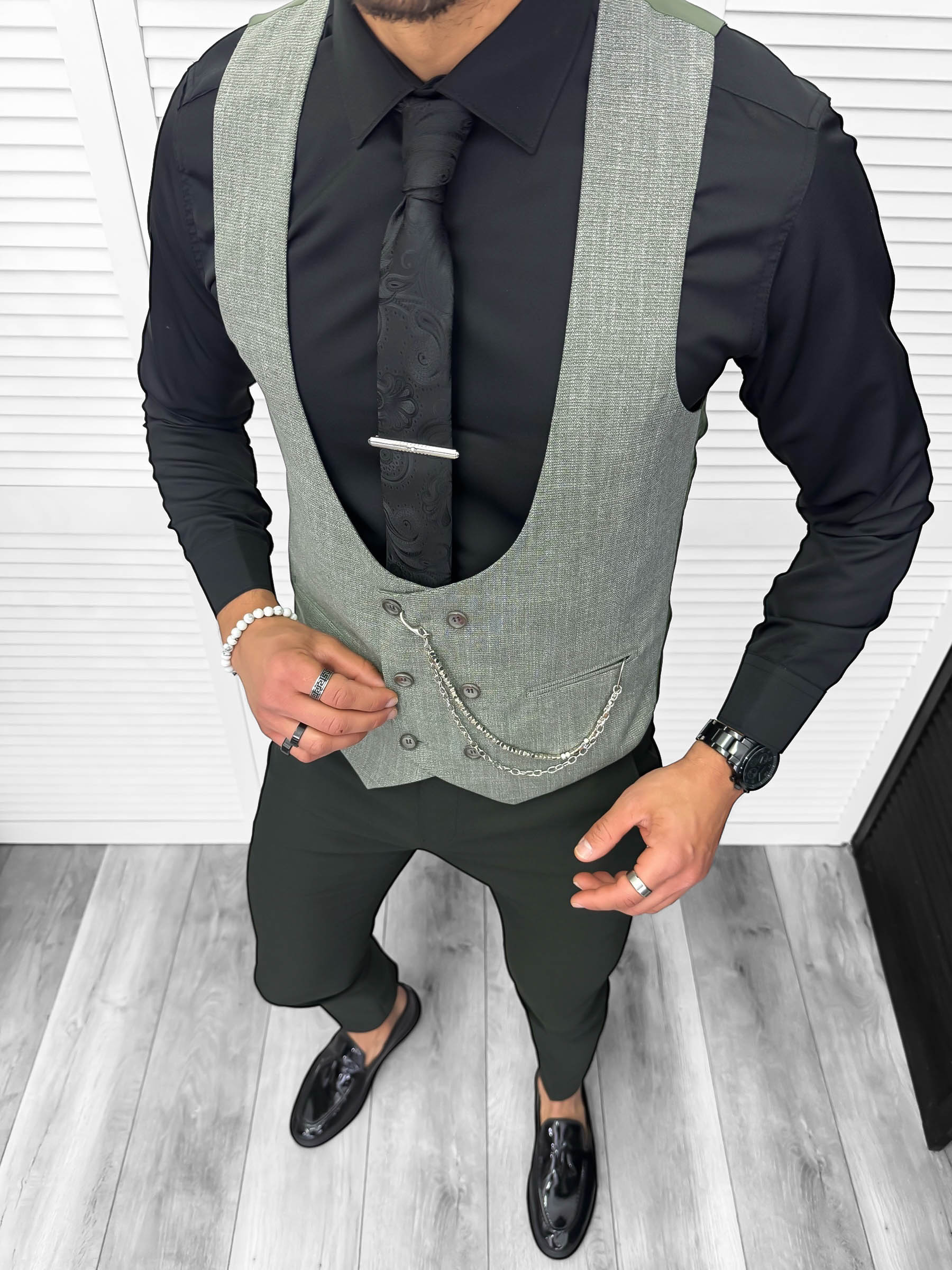 Compleu Barbati Vesta + Pantaloni Elegan