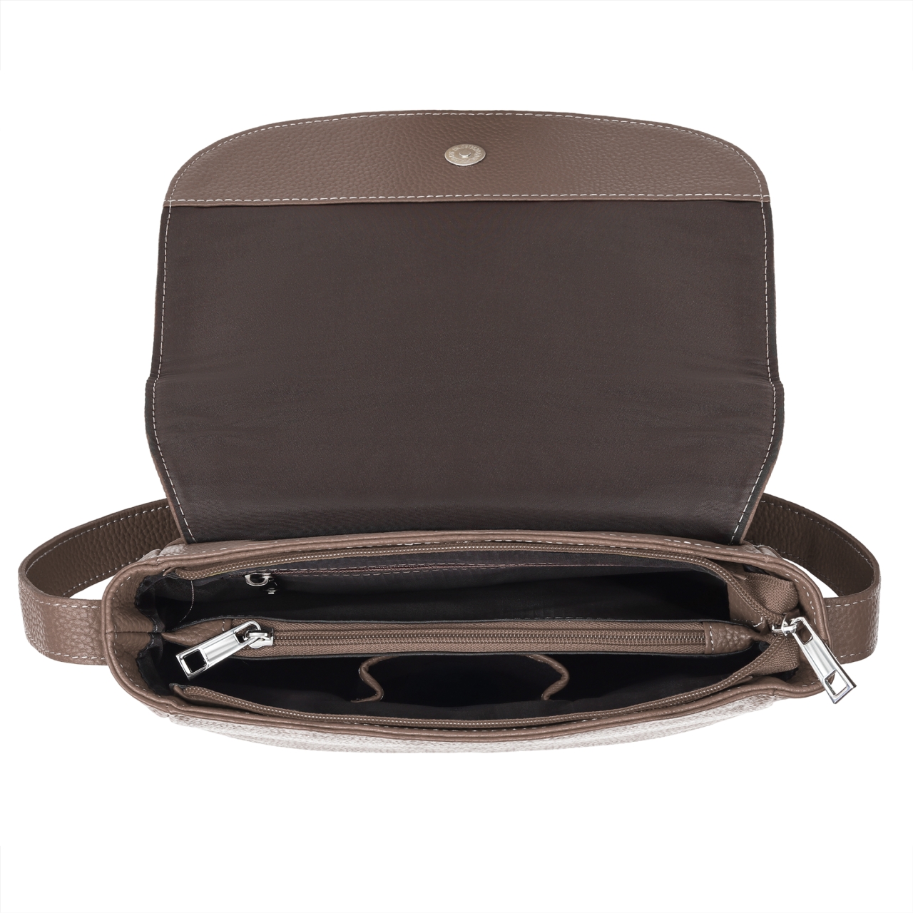 Geanta Dama Aida GT3858 Piele Naturala Dark Taupe - imagine 5