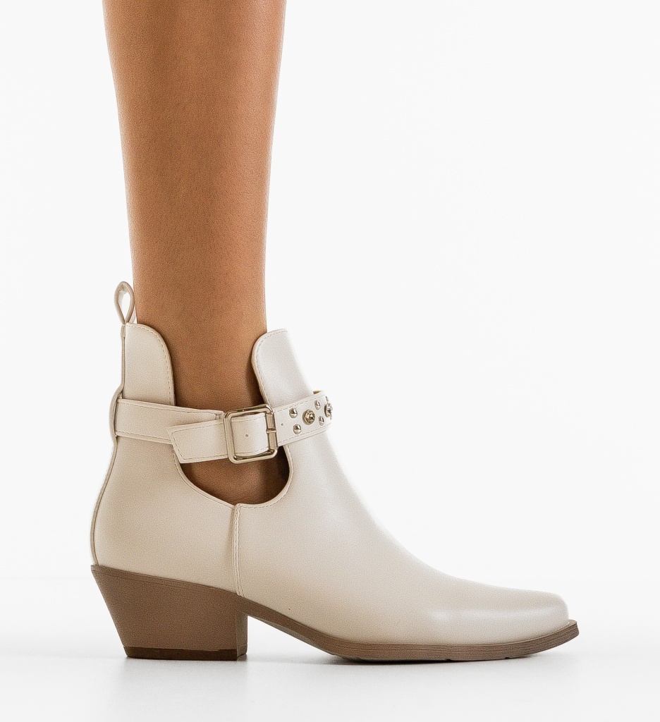 Botine Dama Gianna Albe - Eleganță și Confort - imagine 4