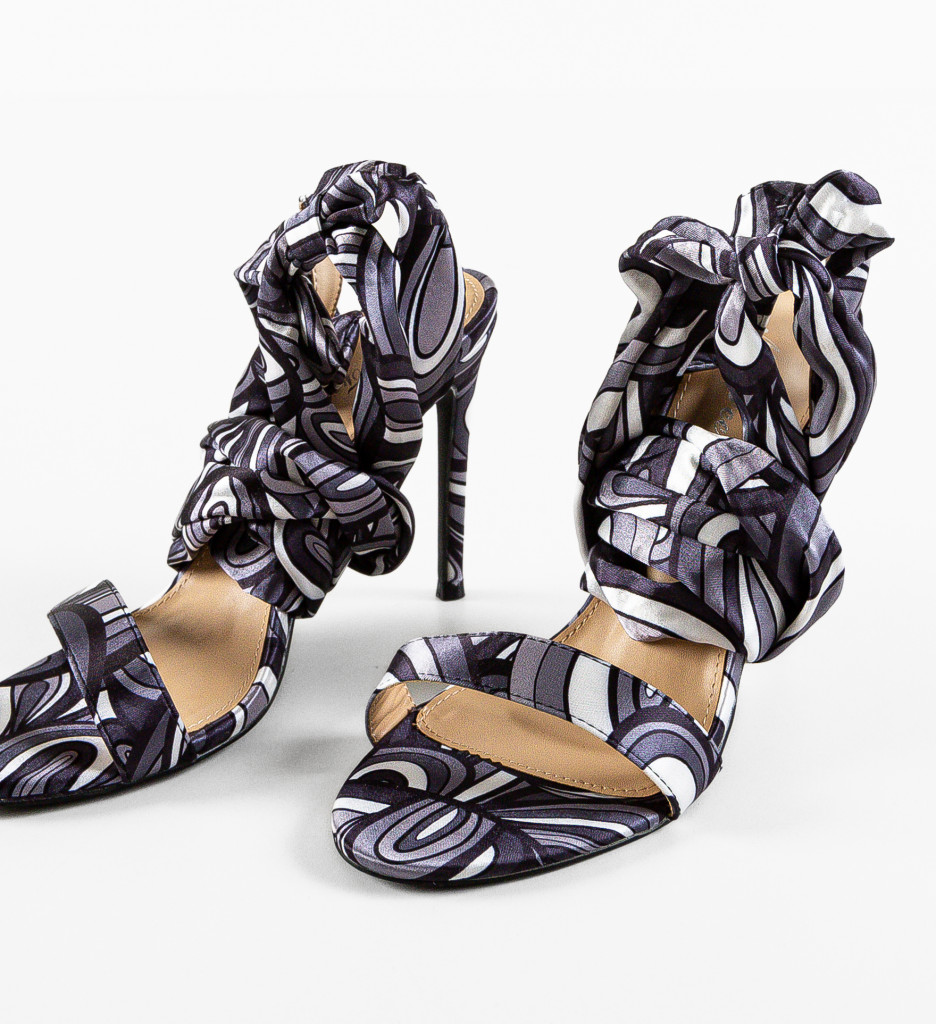 Sandale Brayd Negre cu Toc Elegante - imagine 6