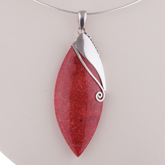 Pandant Coral Natural Shopika | Eleganță Argint 925