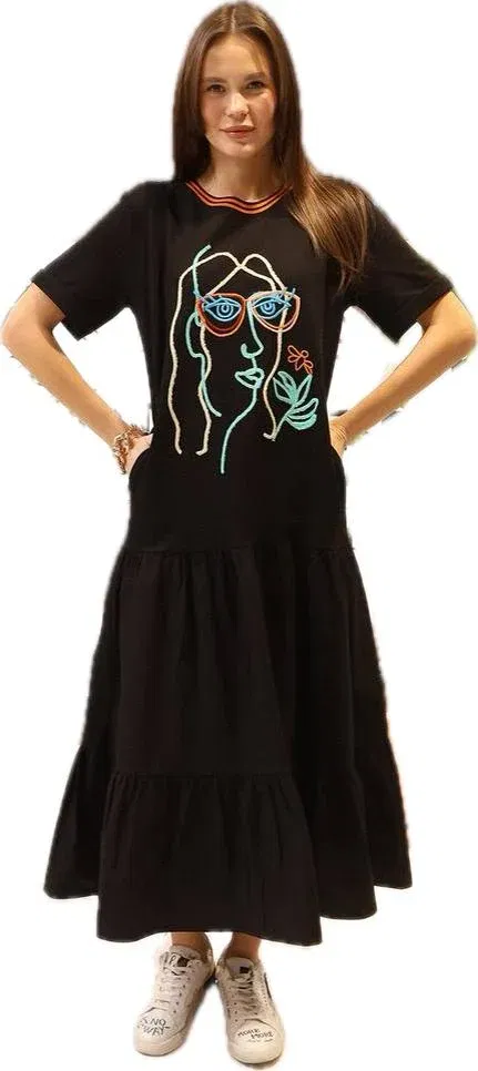 Rochie Neagra Shopika | Design Artistic Original