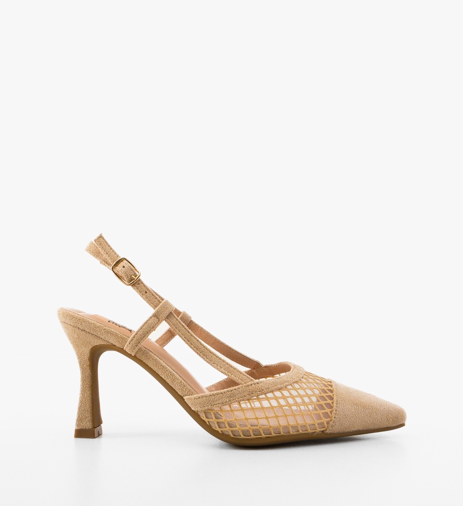 Pantofi Dama Felix Khaki Eleganți cu Toc - imagine 6