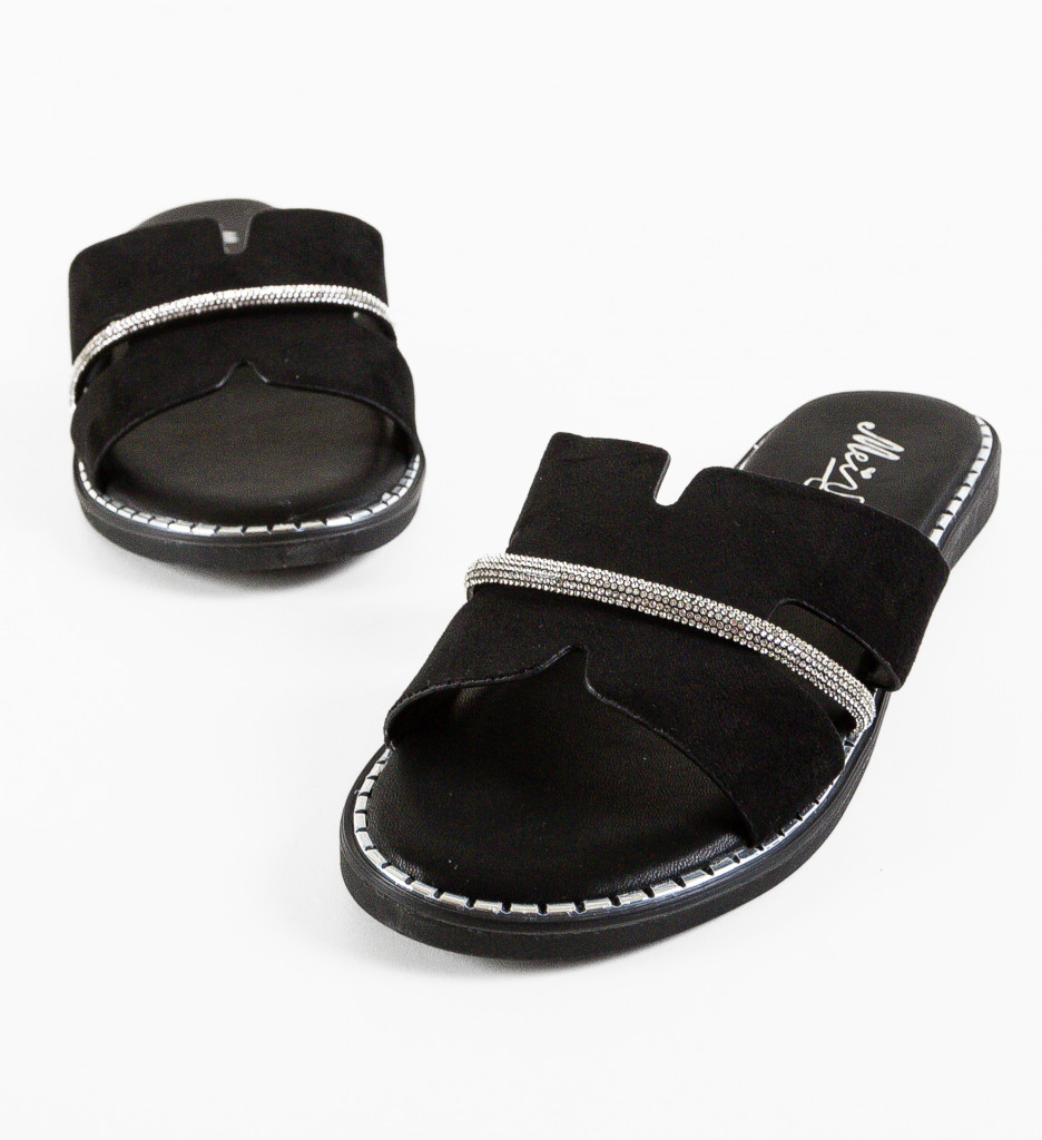 Papuci Dama Thermes Negri | Eleganță și Relaxare